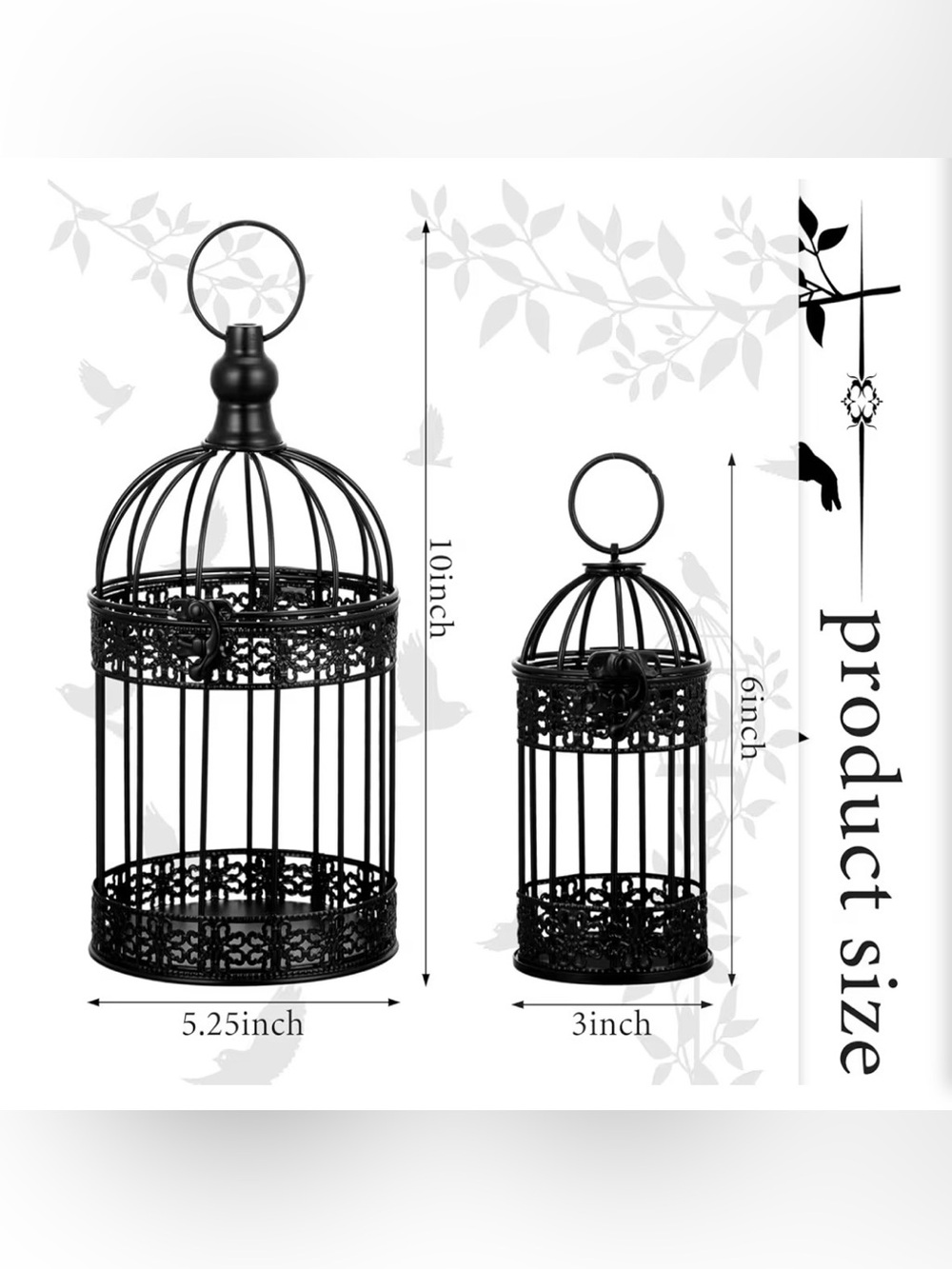 Sliner 4 Pcs Decorative Bird Cages - Picture 6 of 7